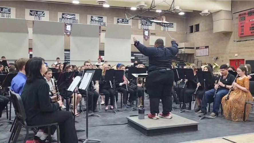 Band rehearsal in the gym