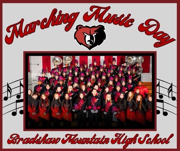 Marching Music Day group photo in uniform